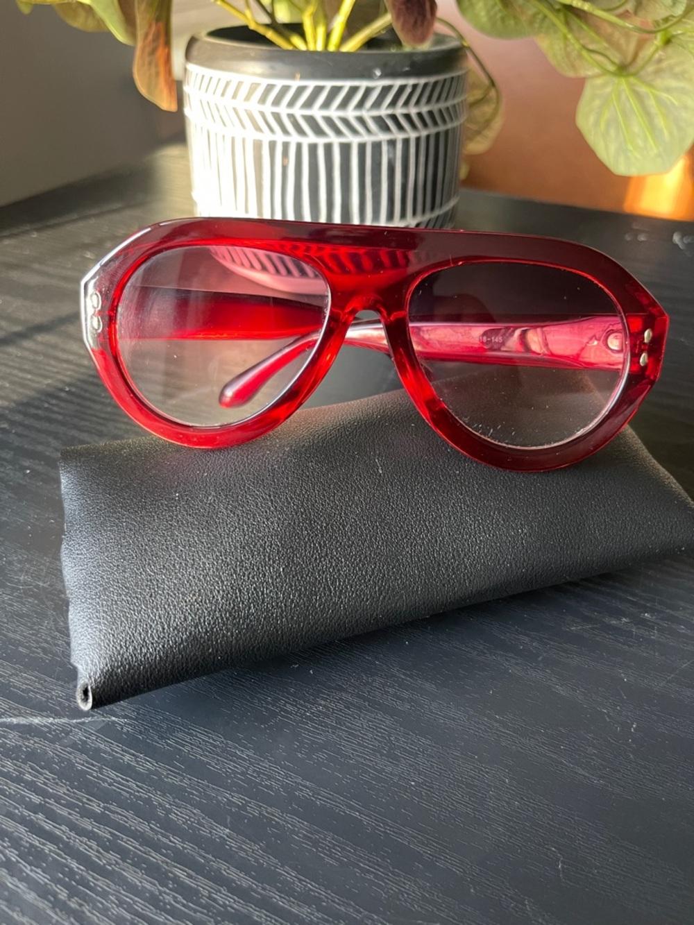 Bold Red Oversized Sunglasses